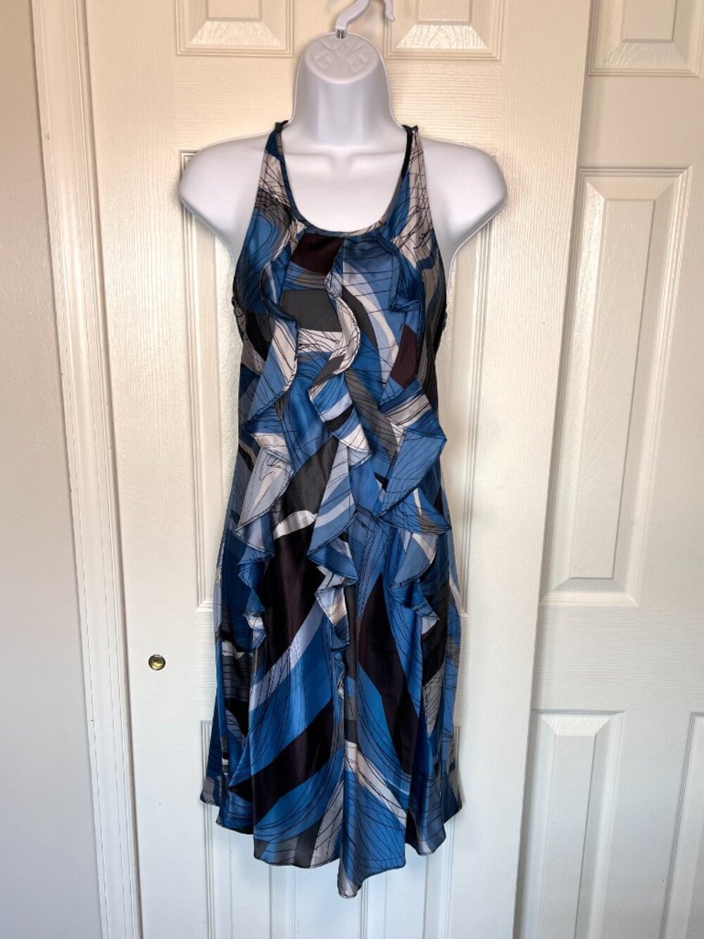Banana Republic Y2K 100% Silk Halter Slip Dress Size XS